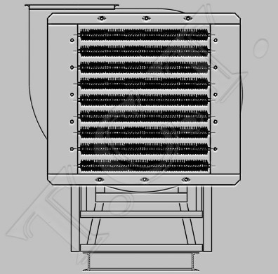 Чертеж электрокалориферной установки СФОЦ-100 Чертеж электрокалориферной установки ЭКОЦ-100