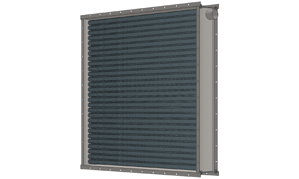 3 d модель парового приточного воздухонагревателя производительностью 16000 м3/час