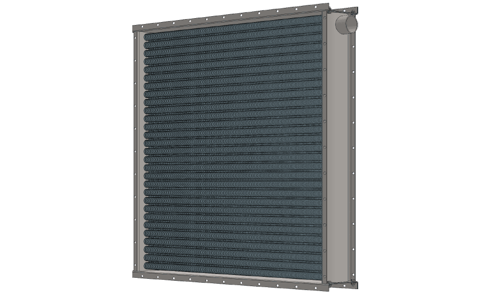 3 d модель парового приточного воздухонагревателя производительностью 17000 м3/час