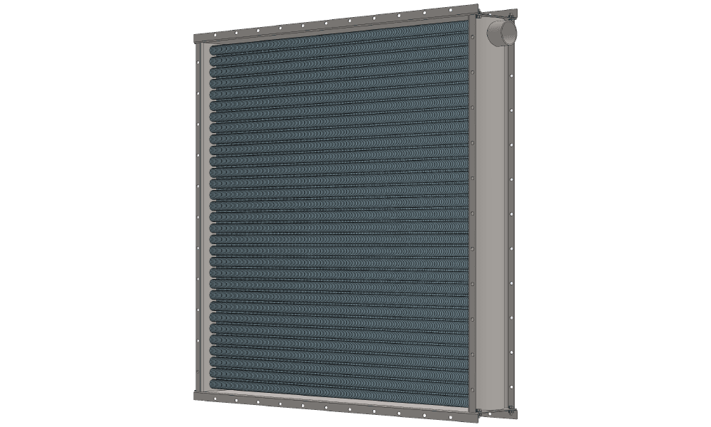 3 d модель парового приточного воздухонагревателя производительностью 20000 м3/час