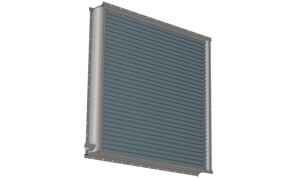 3 d модель парового приточного воздухонагревателя производительностью 24000 м3/час