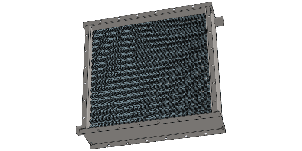 3 d модель парового приточного воздухонагревателя производительностью 5000 м3/час