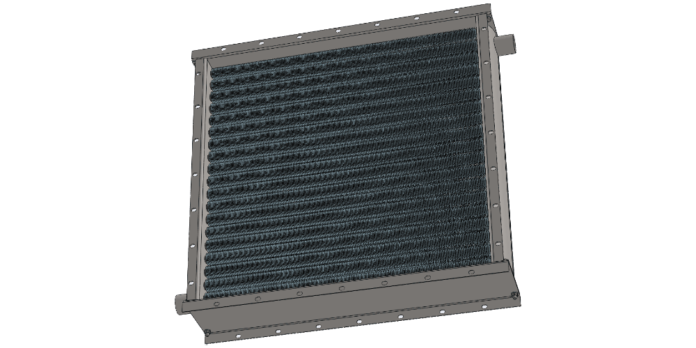 3 d модель парового приточного воздухонагревателя производительностью 7000 м3/час