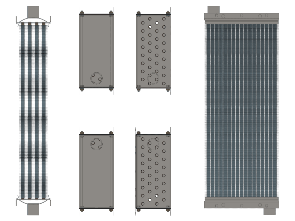 Калорифер КПСк 4-4 чертеж