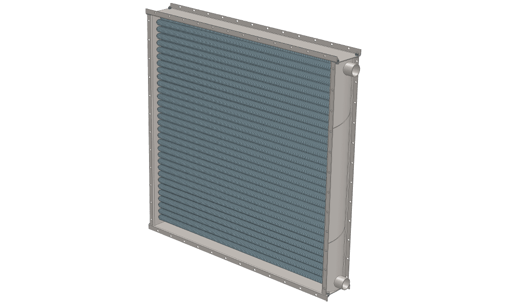 3 d модель воздухонагревателя. Площадь поверхности теплопередачи 92.8 м2