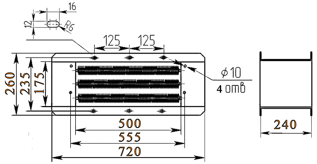 Электрокалорифер СФО-25 габаритные размеры Электрокалорифер ЭКО-25 габаритные размеры