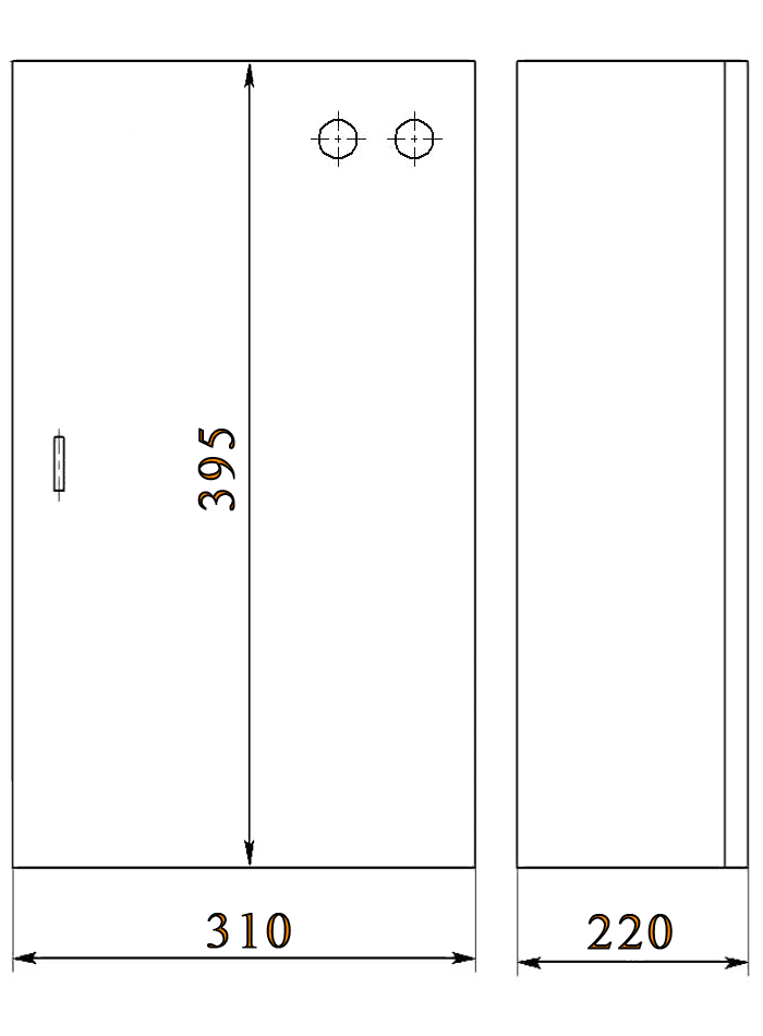 Шкаф управления калорифером ШУК-25 габаритные размеры Щит управления калорифером ШУК-25