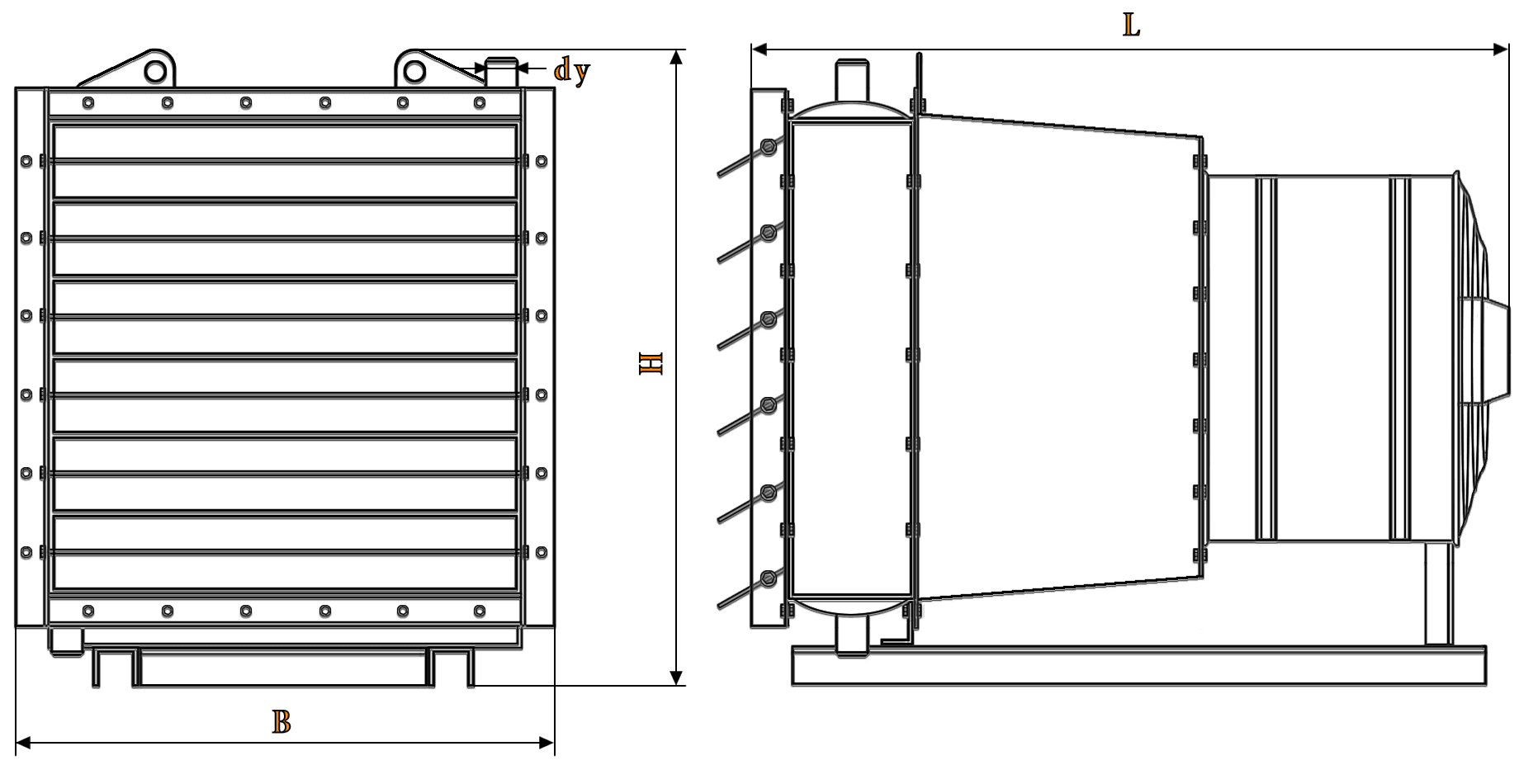 Габаритные размеры паровых воздушных агрегатов АВО ХЛ Технические характеристики паровых агрегатов АВО ХЛ