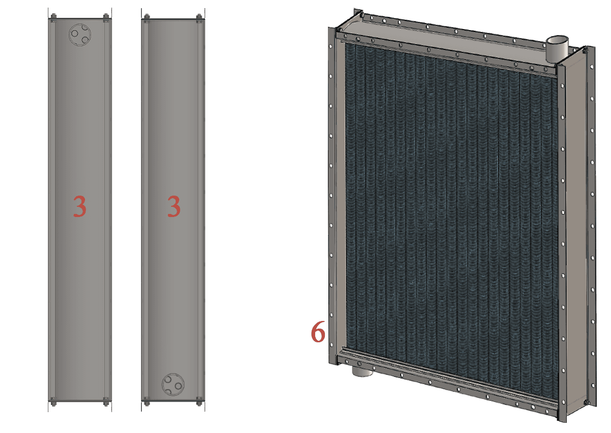 Конструкция парового калорифера КФБ Калорифер для сушильных установок