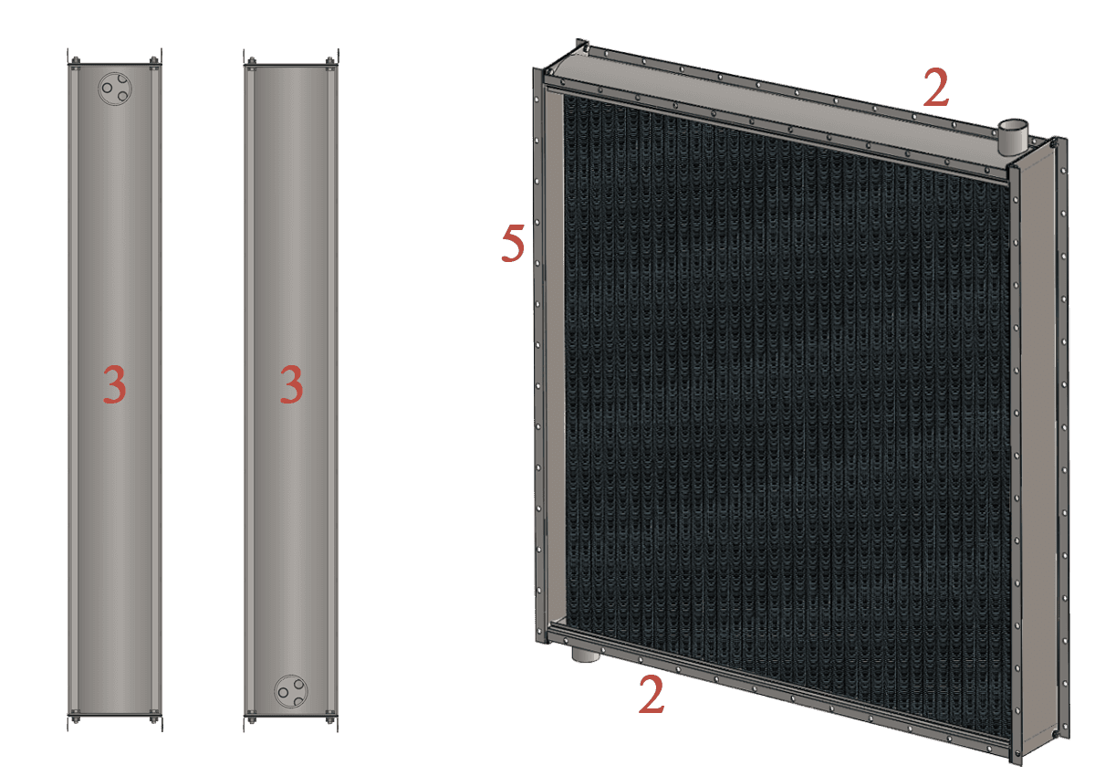 Калорифер КПСк Конструкция парового калорифера КПСк