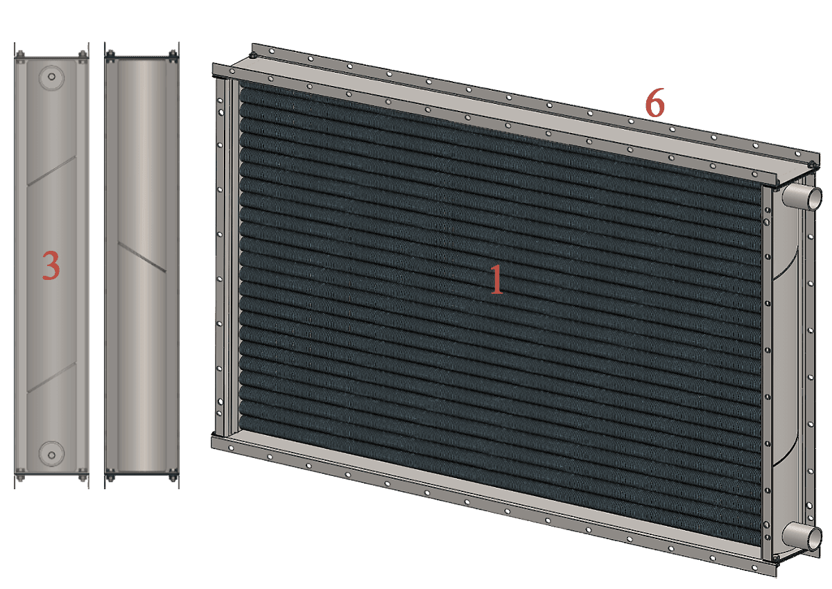 Калорифер КСк Конструкция водяного калорифера КСк