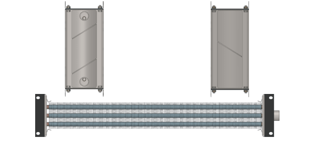 Калорифер водяной КСк 3-4 Калорифер КСк 3-4 чертеж