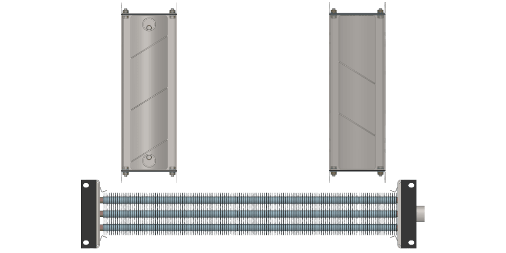 Калорифер водяной КСк 3-8 Калорифер КСк 3-8 чертеж