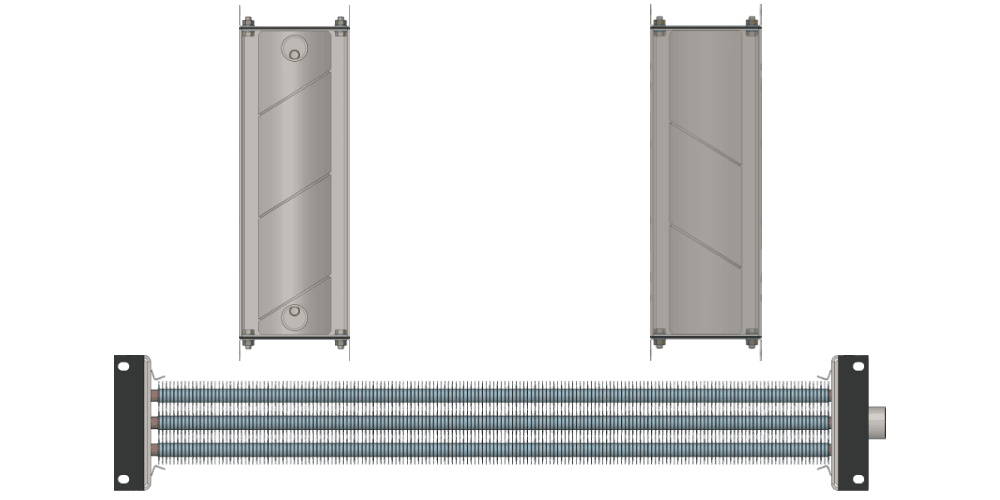 Калорифер водяной КСк 3-9 Калорифер КСк 3-9 чертеж