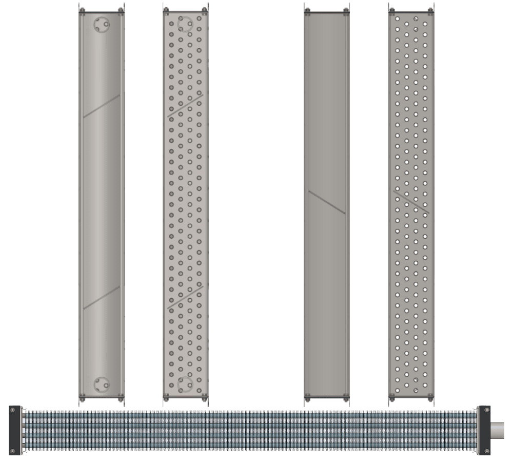 Калорифер водяной КСк 4-12 Калорифер КСк 4-12 чертеж