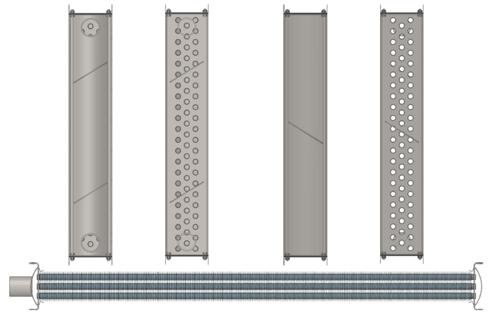 Калорифер водяной ТВВ 311 Калорифер ТВВ 311 чертеж